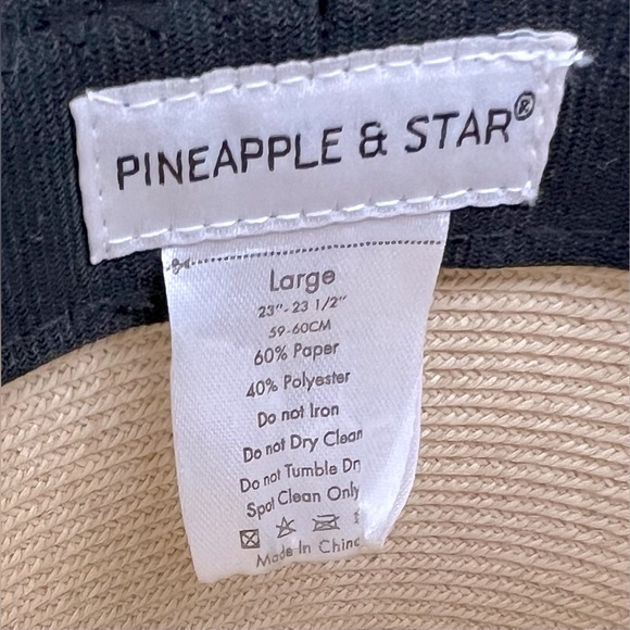 Pineapple & Star Sun Straw Hat - Picture 3 of 3